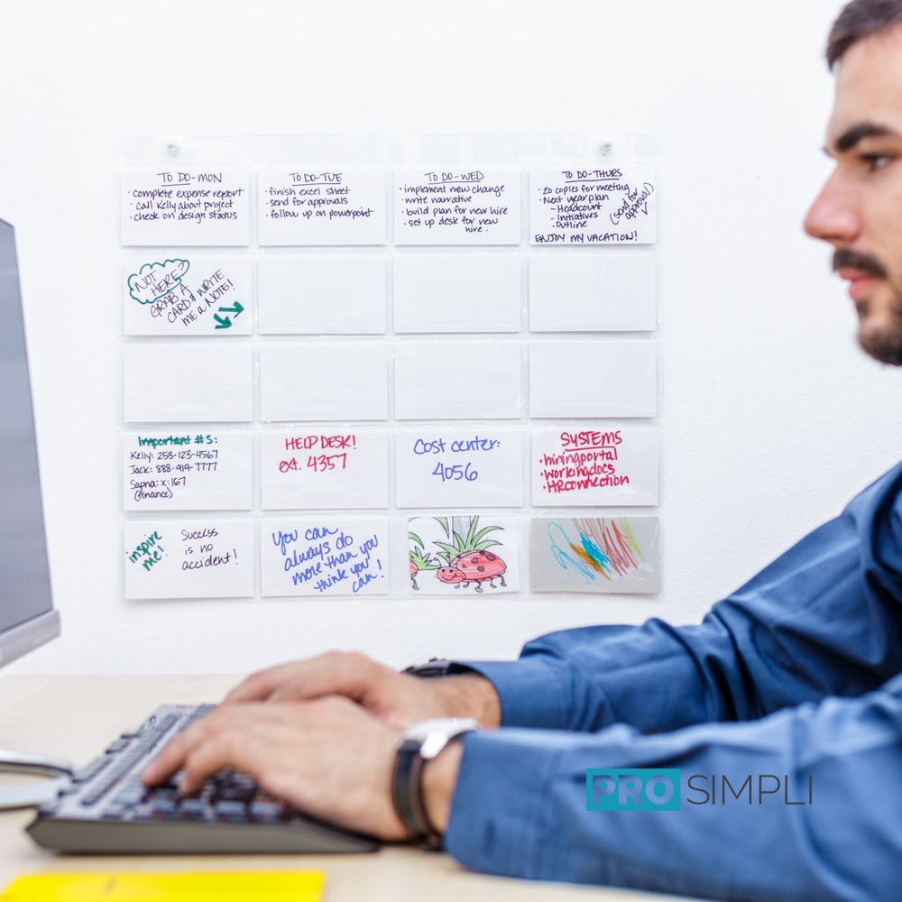 Office cubicle notes holder