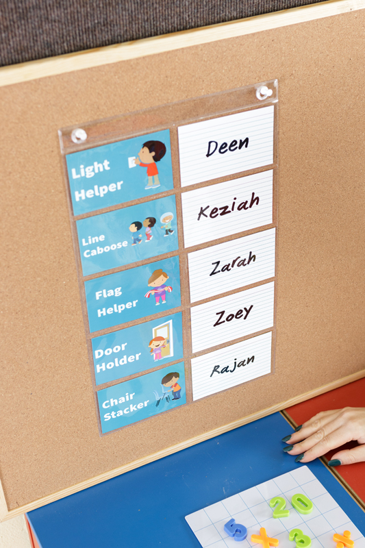 Display Classroom Jobs for Students in the Classroom