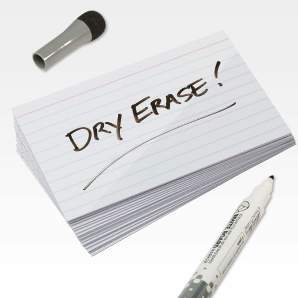Dry erase or wet erase markers work!
