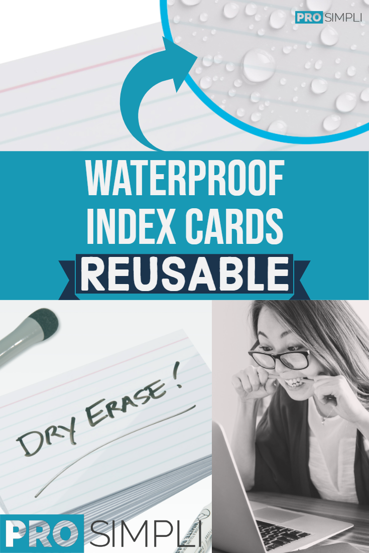 Waterproof Index Cards - Who Knew!