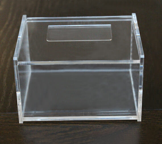 Clear Acrylic Index Card Holder Box