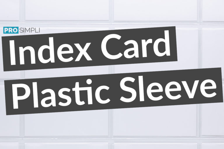 Index Card Plastic Sleeves ProSimpli