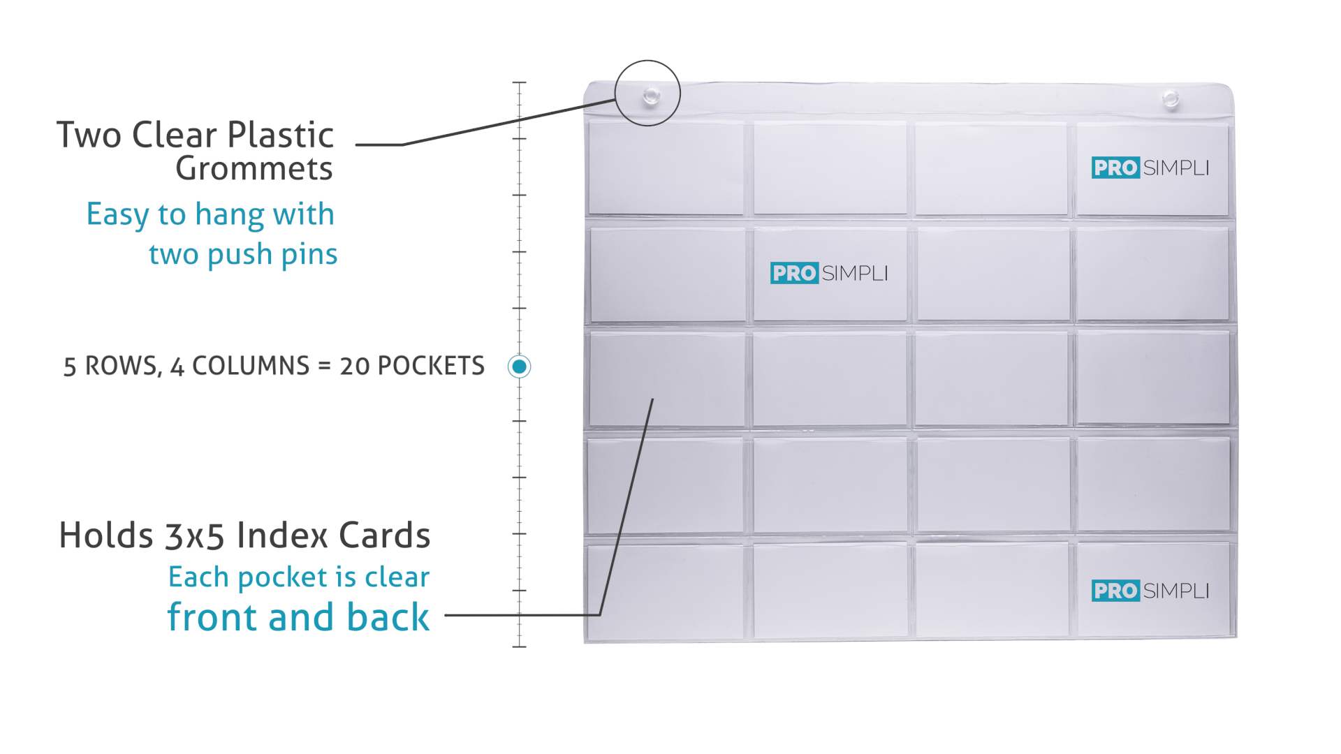 4-Card - 4x6 Index Card Holder and Photo Sleeve - ProSimpli