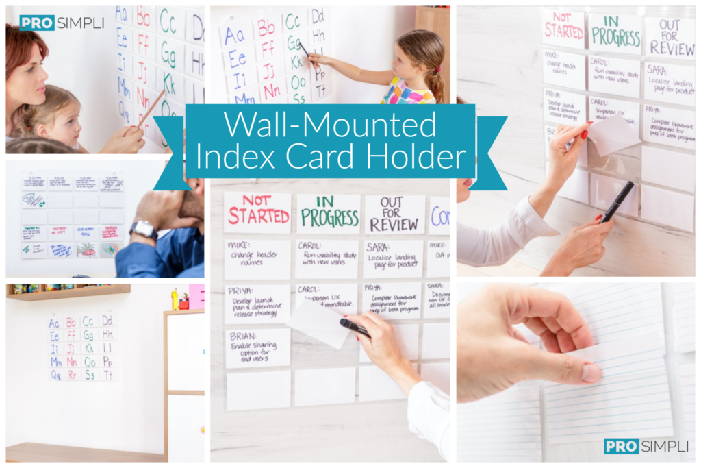 WallMounted Index Card Holder Sleeve ProSimpli