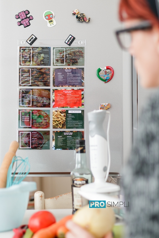 Recipe card holder for the kitchen