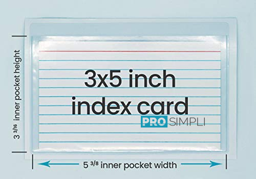 prosimpli-3x5-adhesive-index-card-holder-sleeves ProSimpli 3X5 Adhesive Index Card Holder Sleeves