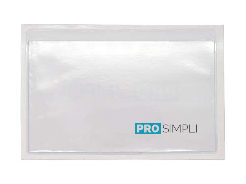 2 x 3.5 Clear Adhesive Business Card Holder Pocket Sleeves - ProSimpli