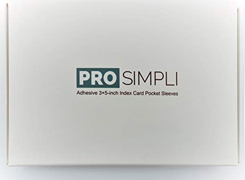ProSimpli 3X5 Clear Adhesive Pocket Sleeves