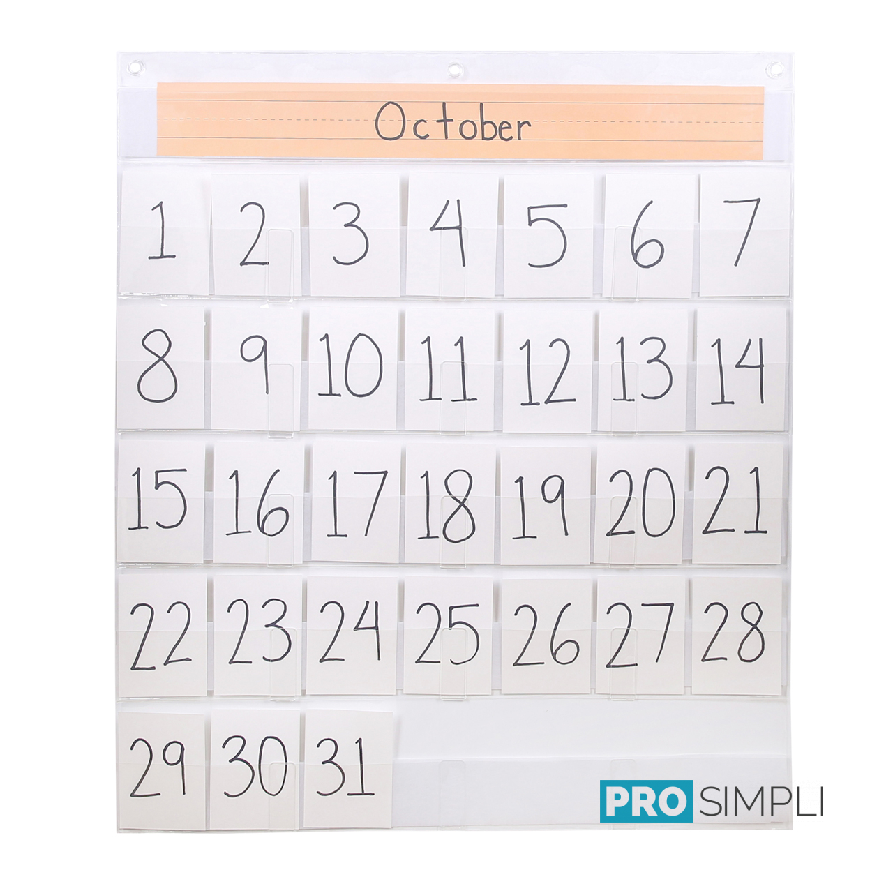 ProSimpli Clear Classroom Pocket Chart For Classroom Calendar Classroom Calendar Pocket Chart