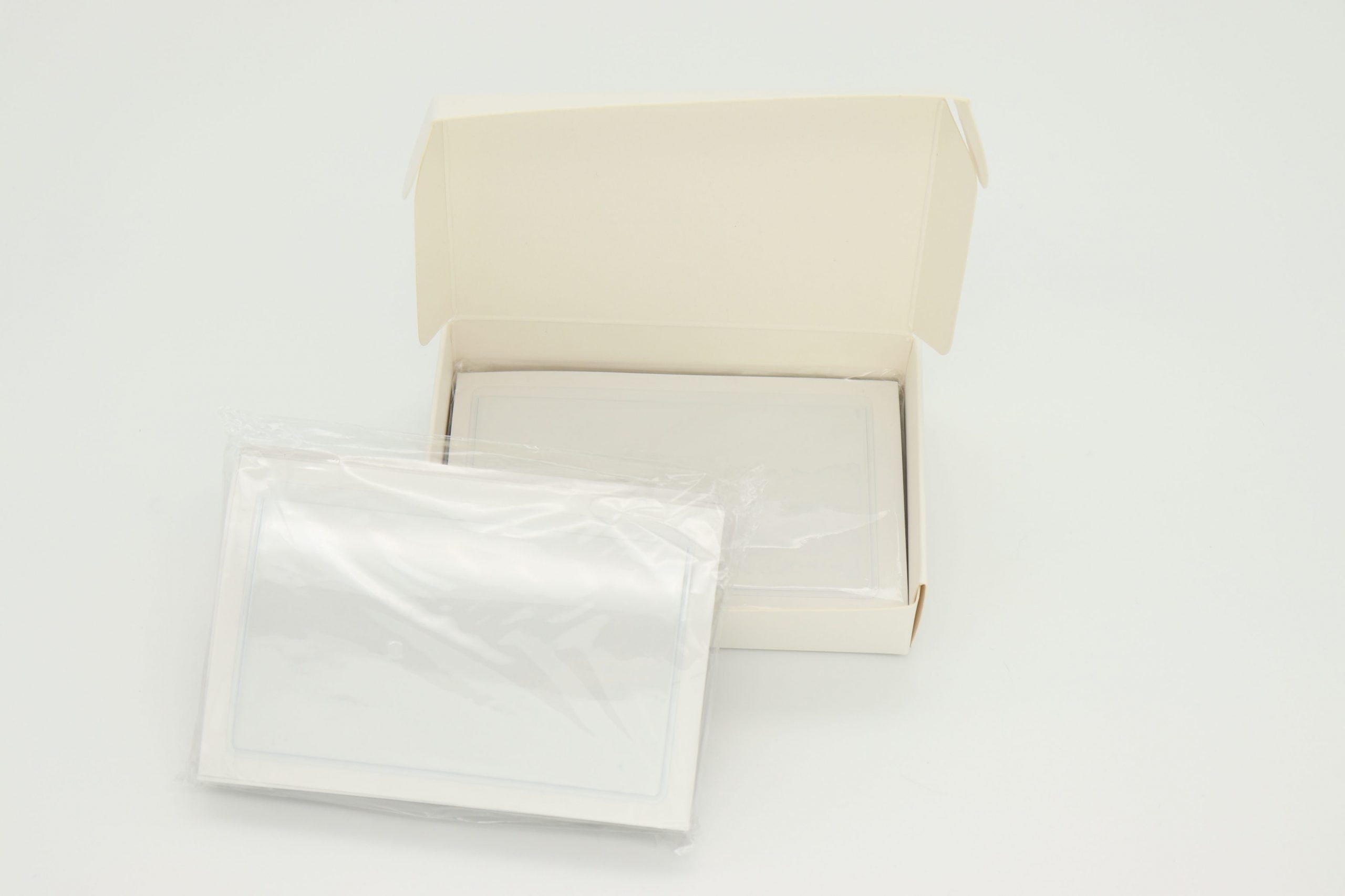 2 x 3.5 Clear Adhesive Business Card Holder Pocket Sleeves - ProSimpli