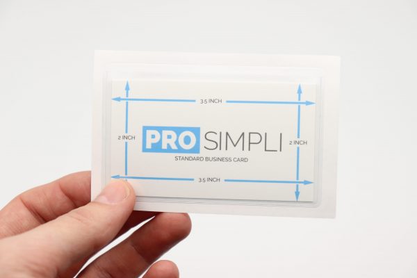 Clear Adhesive Business Card Pocket Up-close